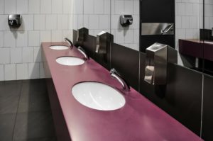 Here are a few cleaning product essentials that can help preserve a pure and clean scent in your corporate restroom. 